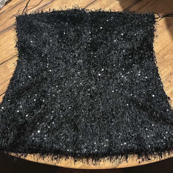 Zara Fringe and Sequin Bustier Top - Picture 7 of 7
